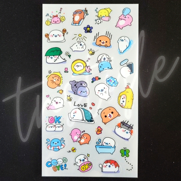 ⭐️3/$20⭐️ Adorable Mamegoma Transparent Sticker Sheets - Picture 5 of 7
